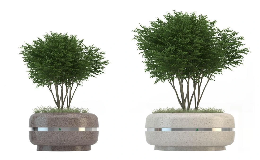 Jardinera TIMELESS | Resistencia y diseño para entornos urbanos. Jardinera urbana TIMELESS de hormigón, resistente y de alta gama